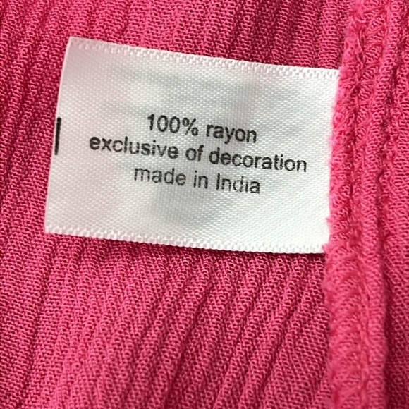 Lane Bryant Women’s Blouse Top Sz 14 Pink Boho Gypsy Peasant Rayon Like New - Picture 6 of 8